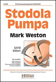 Stodola Pumpa SATB choral sheet music cover Thumbnail